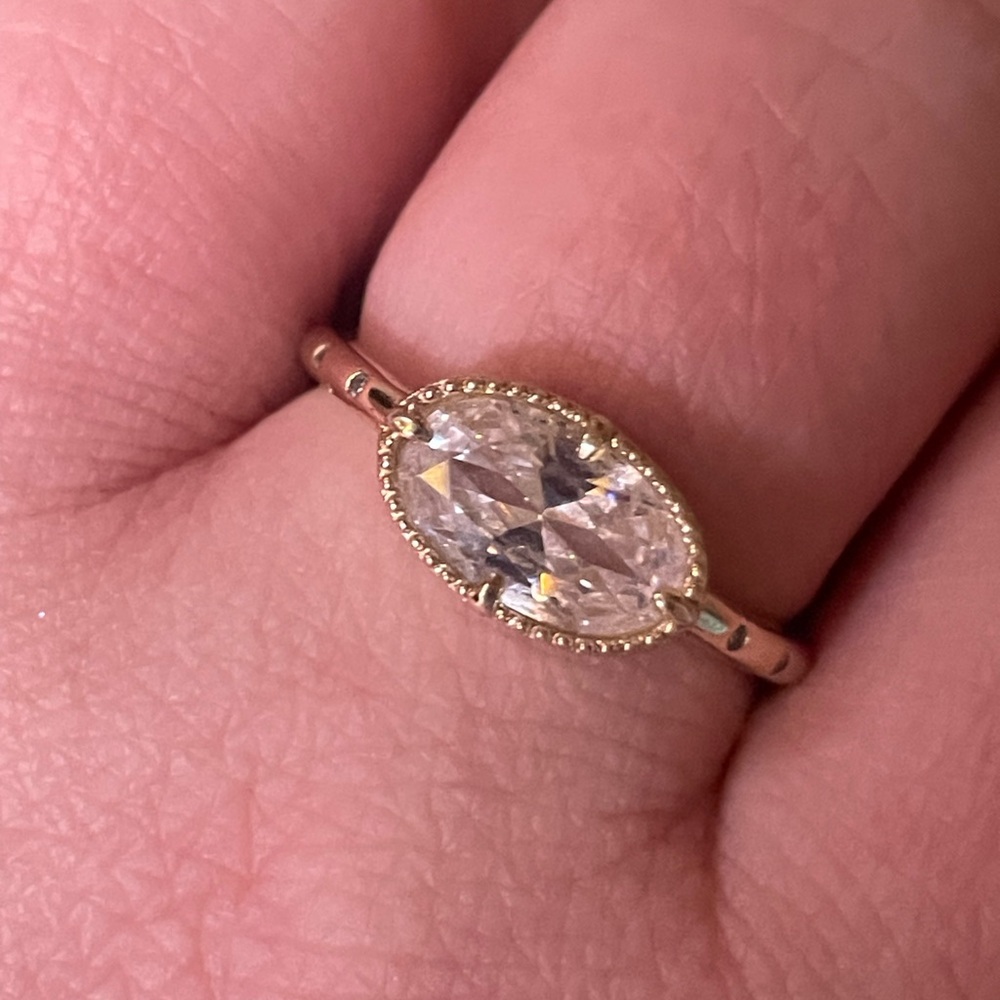 COPY - ✨NWOT Melinda Maria East West Oval Diamond Ring 💍 Sz 8